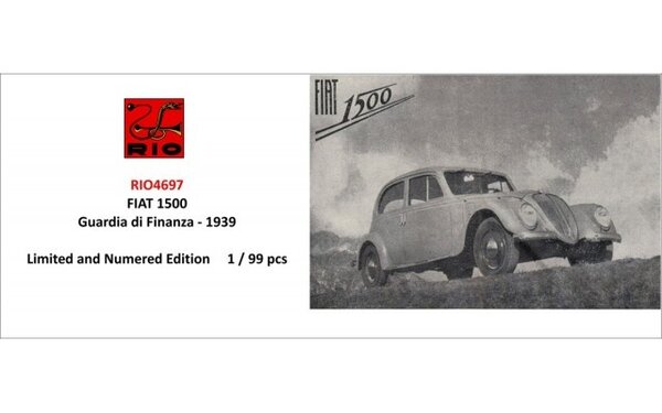 Fiat Fiat 1500 Guardia di Finanza 1939  - 1:43 - Rio Fiat Fiat 1500 Guardia di Finanza 1939  - 1:43 - Rio