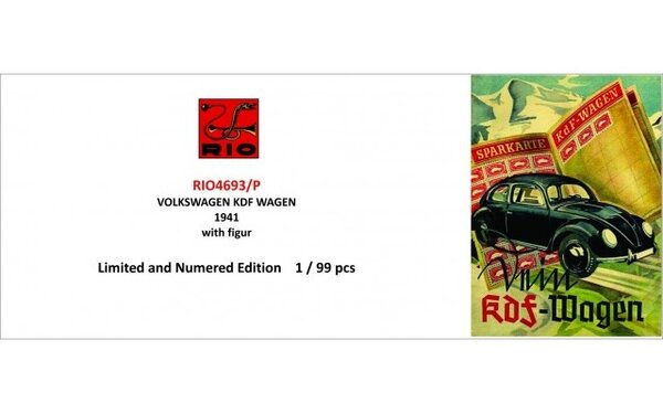 Volkswagen Volkswagen Beetle KDF Wagen + Figure 1941 - 1:43 - Rio   - 1:43 - Rio