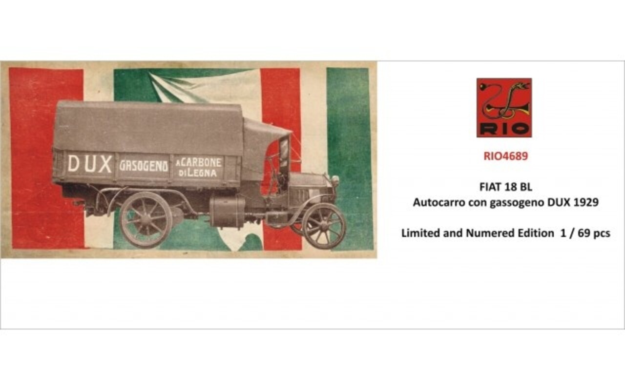 Fiat Fiat 18BL Truck Dux Gaspowered 1929 - 1:43 - Rio Fiat Fiat 18BL Truck Dux Gaspowered 1929 - 1:43 - Rio
