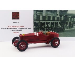 Alfa Romeo Alfa Romeo P3 Tipo B #42 Winner Circuit de Montenero (Italy) 1934 - 1:43 - Rio Alfa Romeo Alfa Romeo P3 Tipo B #42 Winner Circuit de Montenero (Italy) 1934 - 1:43 - Rio