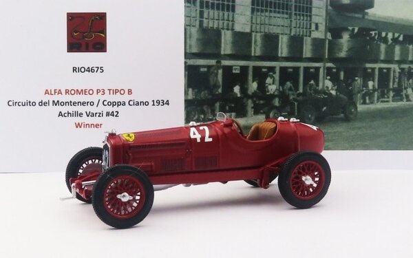 Alfa Romeo Alfa Romeo P3 Tipo B #42 Winner Circuit de Montenero (Italy) 1934 - 1:43 - Rio Alfa Romeo Alfa Romeo P3 Tipo B #42 Winner Circuit de Montenero (Italy) 1934 - 1:43 - Rio