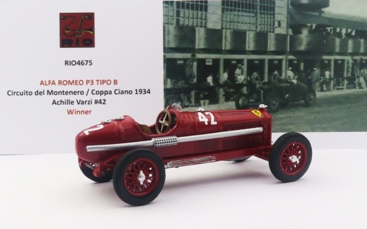 Alfa Romeo Alfa Romeo P3 Tipo B #42 Winner Circuit de Montenero (Italy) 1934 - 1:43 - Rio Alfa Romeo Alfa Romeo P3 Tipo B #42 Winner Circuit de Montenero (Italy) 1934 - 1:43 - Rio