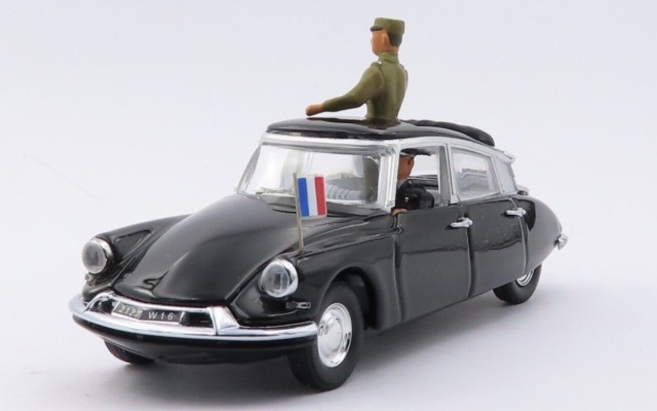 Citroen Citroen DS 19 Cabriolet + Figures General de Gaulle + Driver 1960 - 1:43 - Rio Citroen Citroen DS 19 Cabriolet + Figures General de Gaulle + Driver 1960 - 1:43 - Rio
