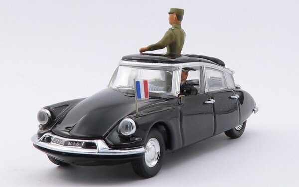 Citroen Citroen DS 19 Cabriolet + Figures General de Gaulle + Driver 1960 - 1:43 - Rio Citroen Citroen DS 19 Cabriolet + Figures General de Gaulle + Driver 1960 - 1:43 - Rio