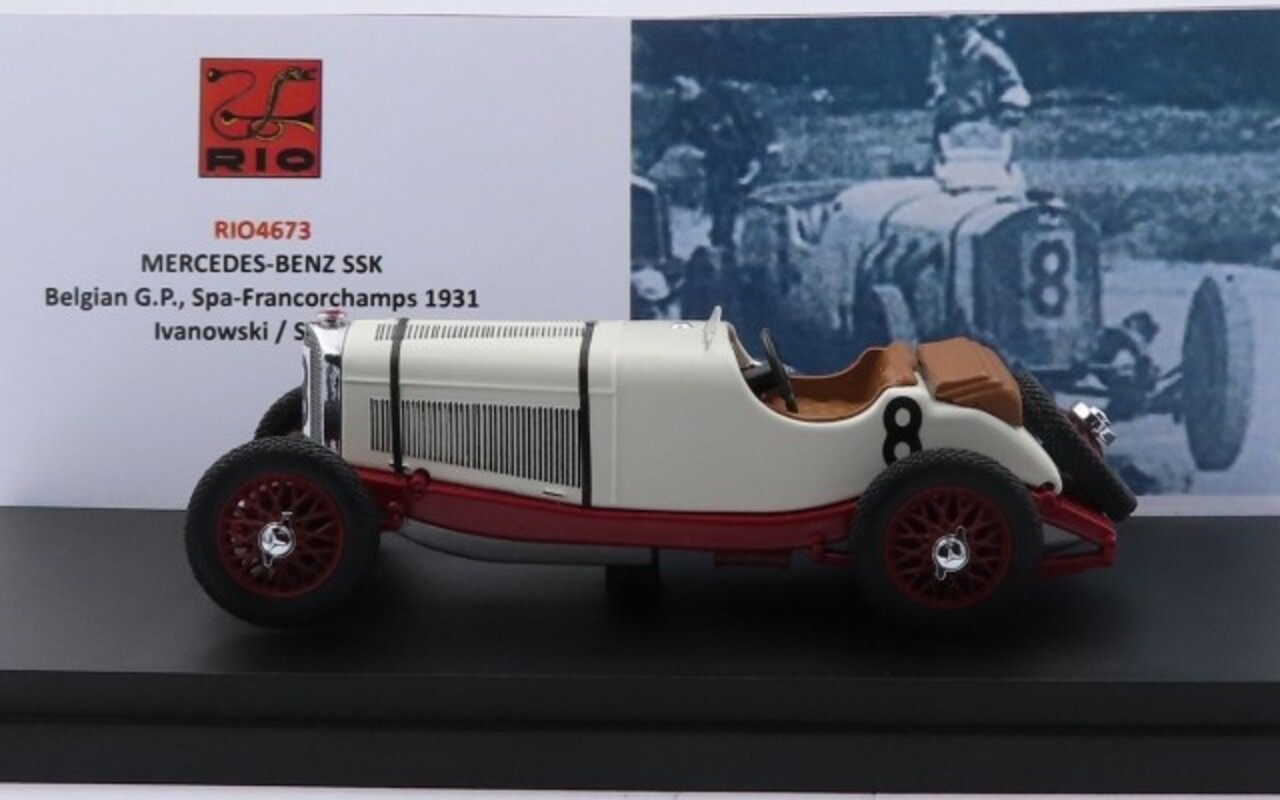 Formule 1 Mercedes-Benz SSK 7.1L S6 Supercharged Spider #8 GP Spa Belgium 1931 - 1:43 - Rio