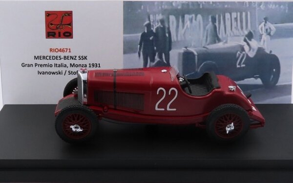 Formule 1 Mercedes-Benz SSK 7.1L S6 Supercharged Spider #22 GP Monza 1931 - 1:43 - Rio Formule 1 Mercedes-Benz SSK 7.1L S6 Supercharged Spider #22 GP Monza 1931 - 1:43 - Rio
