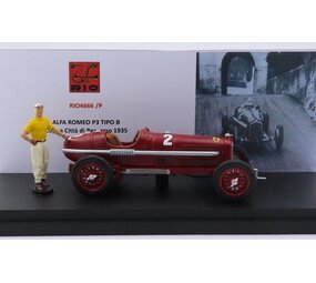 Alfa Romeo Alfa Romeo P3 Tipo B #2 Winner Cup City Bergamo (Italy) 1935 + Figure - 1:43 - Rio Alfa Romeo Alfa Romeo P3 Tipo B #2 Winner Cup City Bergamo (Italy) 1935 + Figure - 1:43 - Rio