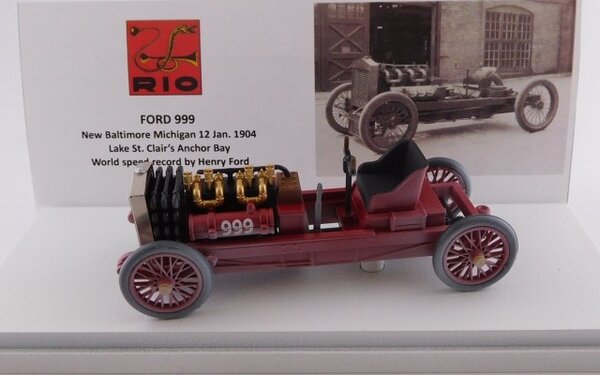 Ford Ford 999 72Hp World Speed Record 147Km/H New Baltimore Michigan USA 1904 - 1:43 - Rio