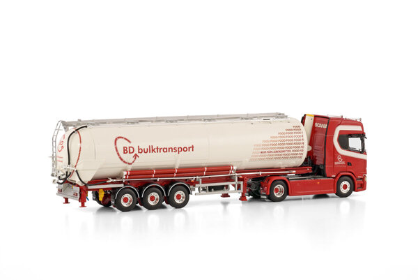 Scania Scania S Highline CS20H 4x2 + Tipper Bulk Trailer 3 Axle 'BD Bulktransport' - 1:50 - WSI Models