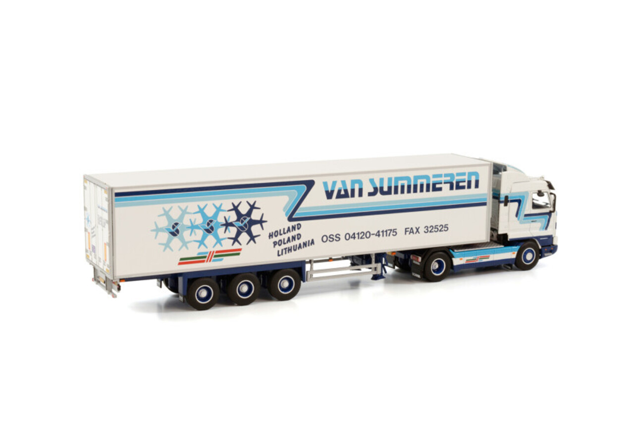 Scania Scania 3 Series Streamline 4x2 + Reefer Semitrailer 3 Axle 'Van Summeren'  - 1:50 - WSI Models
