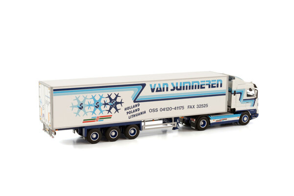 Scania Scania 3 Series Streamline 4x2 + Reefer Semitrailer 3 Axle 'Van Summeren'  - 1:50 - WSI Models