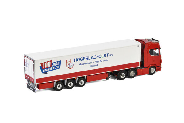 Scania Scania S Highline CS20H 6x2 + Reefer Semitrailer 3 Axle 'Hogeslag-Olst' - 1:50 - WSI Models