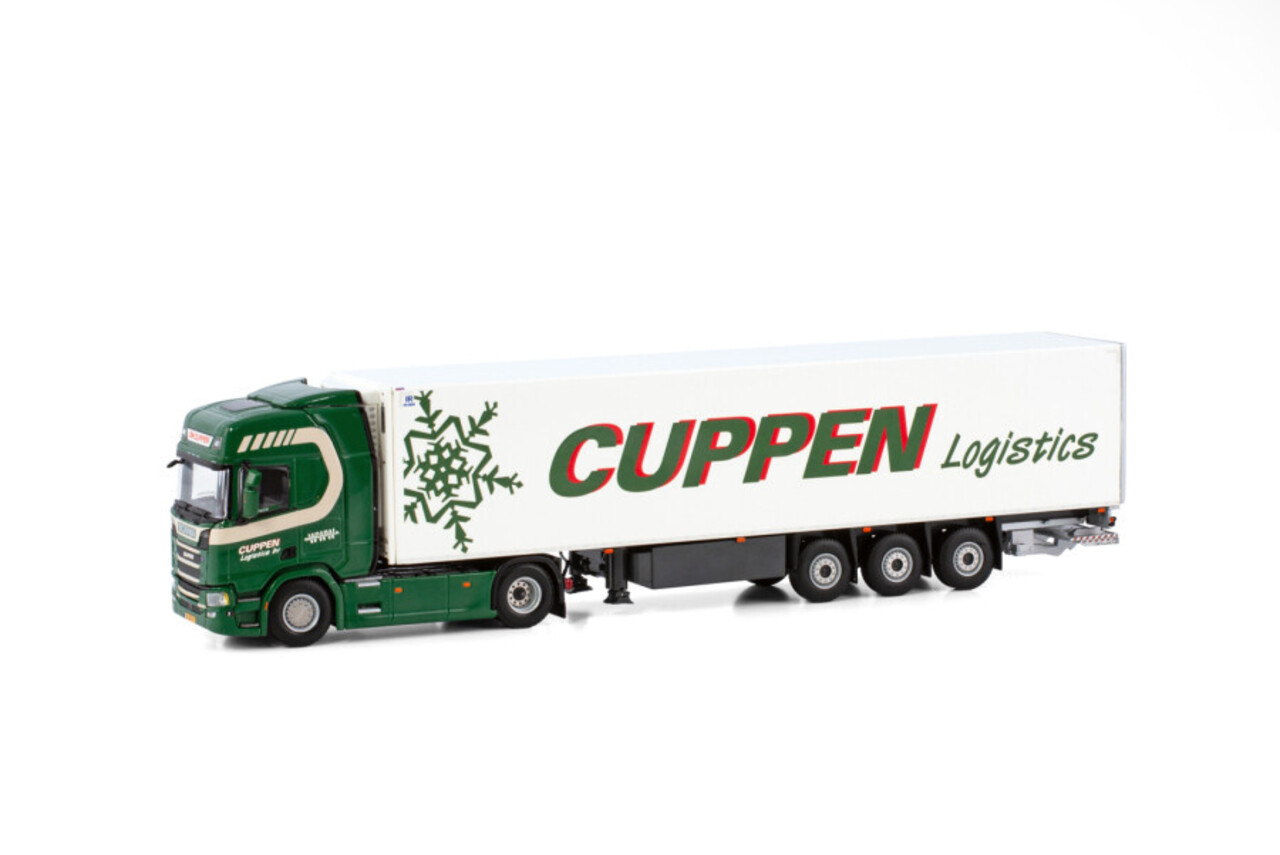 Scania Scania R Highline CR20H 4x2 + Reefer Semitrailer 3 Axle 'Cuppen Logistics' -1:50 - WSI Models Scania Scania R Highline CR20H 4x2 + Reefer Semitrailer 3 Axle 'Cuppen Logistics' -1:50 - WSI Models