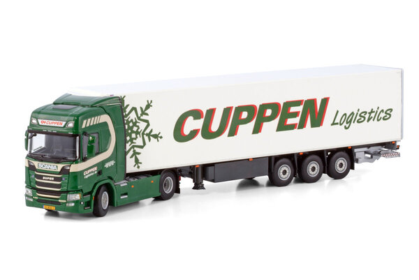 Scania Scania R Highline CR20H 4x2 + Reefer Semitrailer 3 Axle 'Cuppen Logistics' -1:50 - WSI Models Scania Scania R Highline CR20H 4x2 + Reefer Semitrailer 3 Axle 'Cuppen Logistics' -1:50 - WSI Models