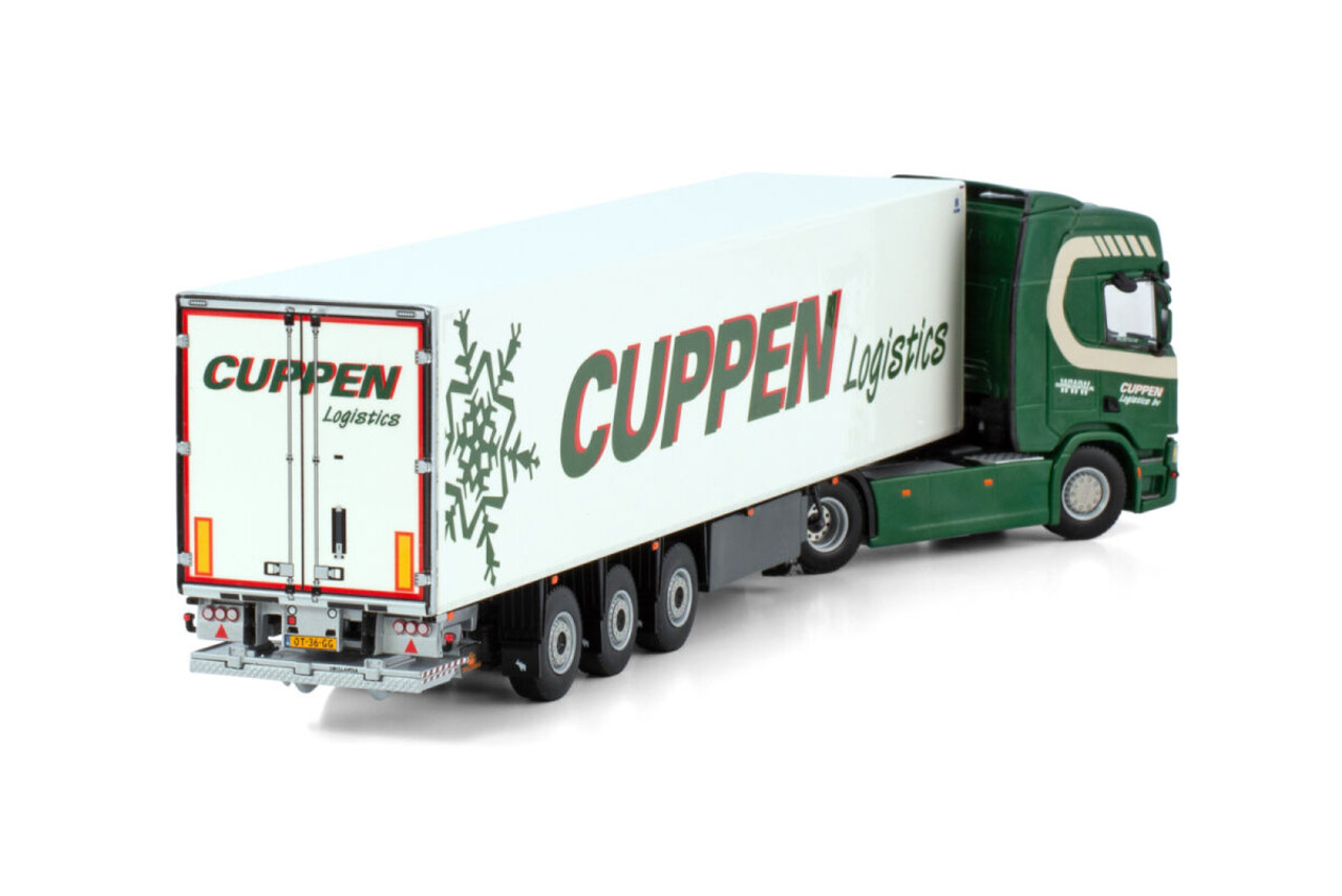 Scania Scania R Highline CR20H 4x2 + Reefer Semitrailer 3 Axle 'Cuppen Logistics' -1:50 - WSI Models Scania Scania R Highline CR20H 4x2 + Reefer Semitrailer 3 Axle 'Cuppen Logistics' -1:50 - WSI Models