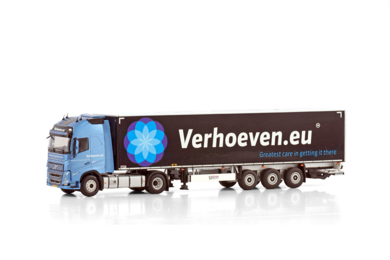 Volvo Volvo FH5 Globetrotter XL 4x2 + Box Semitrailer 3 Axle 'Verhoeven.EU' - 1:50 - WSI Models