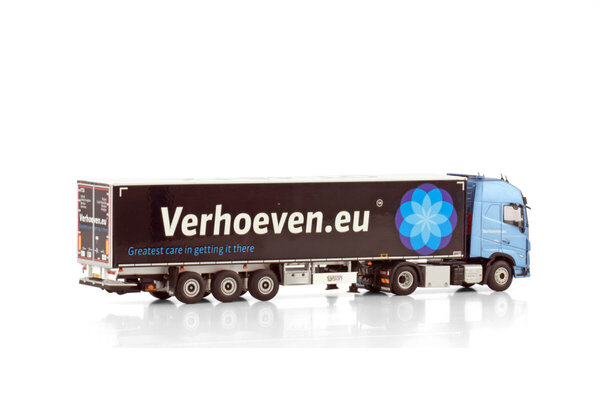 Volvo Volvo FH5 Globetrotter XL 4x2 + Box Semitrailer 3 Axle 'Verhoeven.EU' - 1:50 - WSI Models