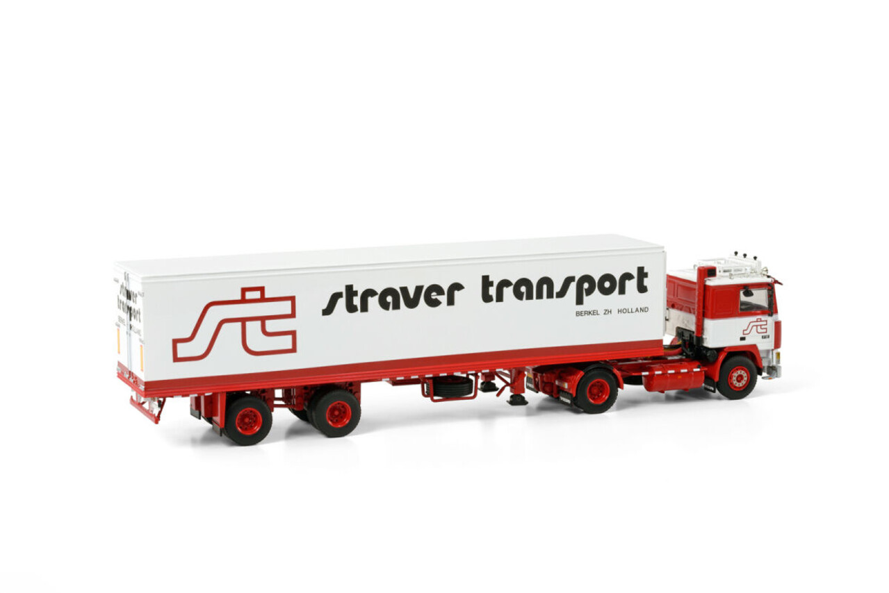 Volvo Volvo F12 4x2 + Classic Reefer Semitrailer 2 Axle 'Straver Transport' - 1:50 - WSI Models