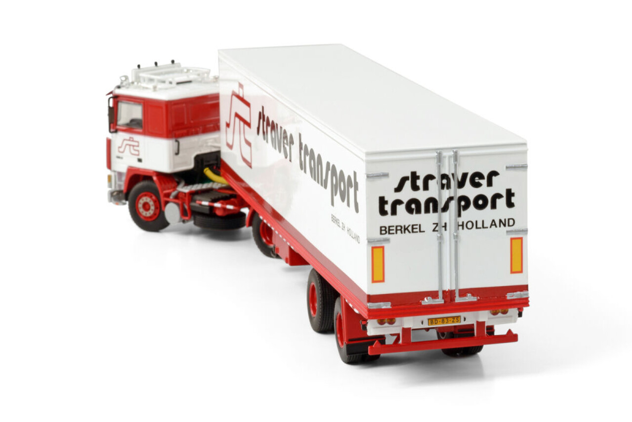 Volvo Volvo F12 4x2 + Classic Reefer Semitrailer 2 Axle 'Straver Transport' - 1:50 - WSI Models