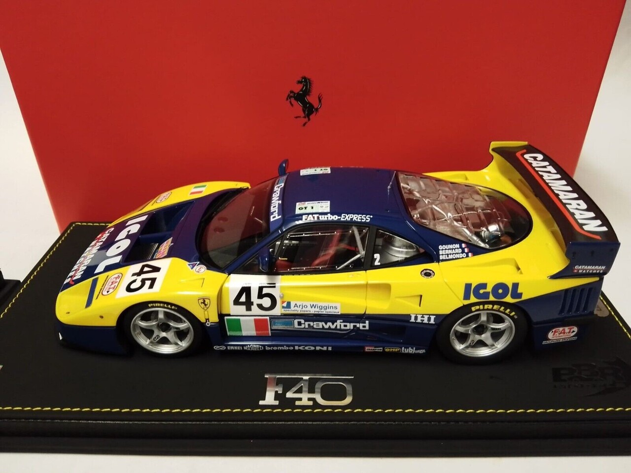 Ferrari Ferrari F40 GTE 3.5L Turbo V8 #45 Team Ennea SRL Igol 24H Le Mans 1996 - 1:18 - BBR