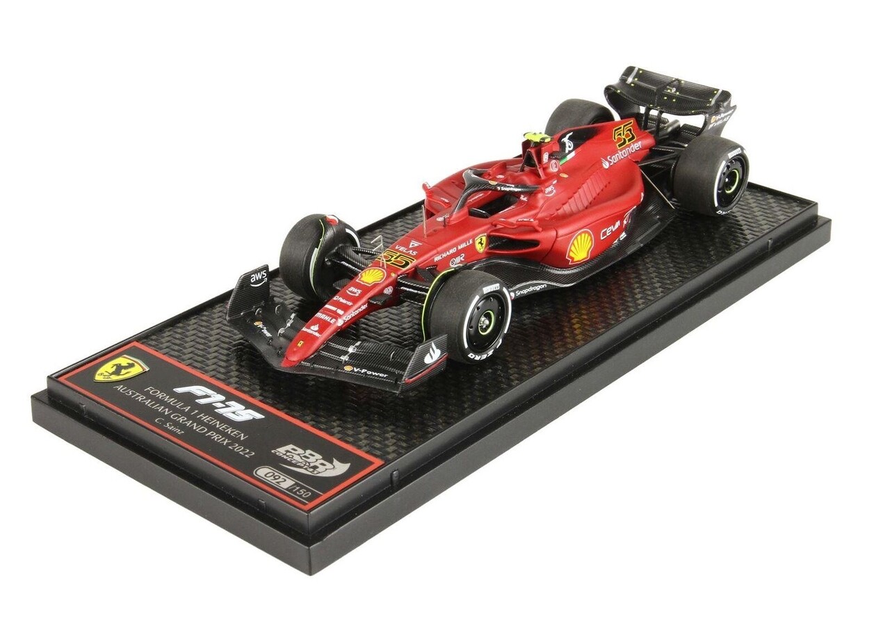 Formule 1 Ferrari F1-75 #55 Team Scuderia Ferrari  GP Australia  2022 C.Sainz - 1:43 - BBR Formule 1 Ferrari F1-75 #55 Team Scuderia Ferrari  GP Australia  2022 C.Sainz - 1:43 - BBR