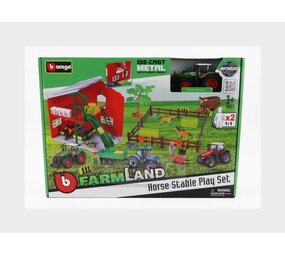 Fendt Fendt Vario 1050 Tractor 2016 + Farm Horse Stable Play Set - 1:50 - Bburago Fendt Fendt Vario 1050 Tractor 2016 + Farm Horse Stable Play Set - 1:50 - Bburago