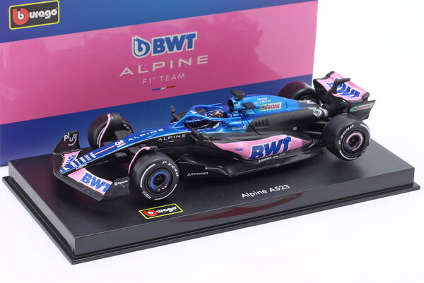 Formule 1 Alpine A523 BWT F1 #31 Season Car 2023 E.Ocon + Pilot + Showcase - 1:43 - Bburago Formule 1 Alpine A523 BWT F1 #31 Season Car 2023 E.Ocon + Pilot + Showcase - 1:43 - Bburago