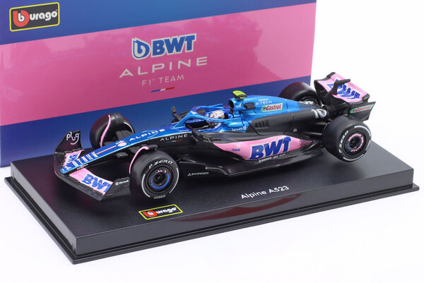 Formule 1 Alpine A523 BWT F1 #10 Season Car 2023 P. Gasly + Pilot + Showcase - 1:43 - Bburago