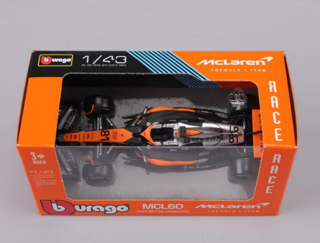 Formule 1 McLaren F1 MCL60 #81 British GP 2023 (O.Piastri) - 1:43 - Bburago Formule 1 McLaren F1 MCL60 #81 British GP 2023 (O.Piastri) - 1:43 - Bburago