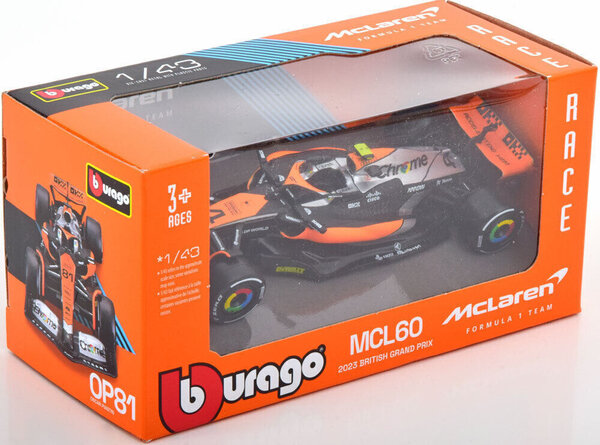 Formule 1 McLaren F1 MCL60 #4 2nd British GP 2023 (L.Norris) - 1:43 - Bburago