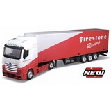 Mercedes-Benz Mercedes-Benz Actros Gigaspace Tractor 4x2 + Semi Trailer 3 Axle 'Firestone Racing' - 1:43 - Bburago Mercedes-Benz Mercedes-Benz Actros Gigaspace Tractor 4x2 + Semi Trailer 3 Axle 'Firestone Racing' - 1:43 - Bburago