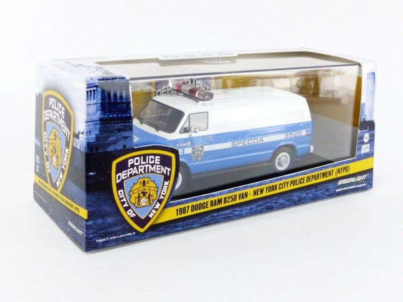 Dodge Dodge Ram B250 Van (NYPD) 1987 - 1:43 - Greenlight