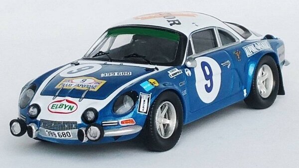Alpine Alpine Renault A110 #9 Rally WM Rally Acropolis 1975 - 1:43 - Troféu Alpine Alpine Renault A110 #9 Rally WM Rally Acropolis 1975 - 1:43 - Troféu