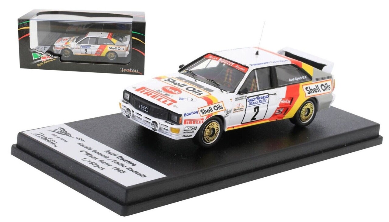Audi Audi Quattro #2 Shell Oils 4th Rally Manx (Isle of Man)  1985 - 1:43 - Troféu Audi Audi Quattro #2 Shell Oils 4th Rally Manx (Isle of Man)  1985 - 1:43 - Troféu
