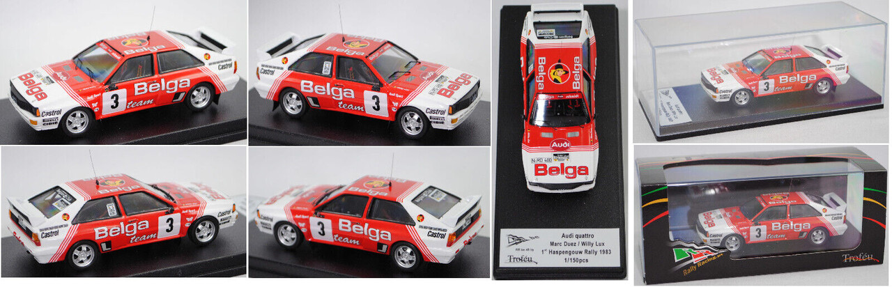 Audi Audi Quattro #3 Belga Rally Haspengouw 1983 - 1:43 - Troféu Audi Audi Quattro #3 Belga Rally Haspengouw 1983 - 1:43 - Troféu
