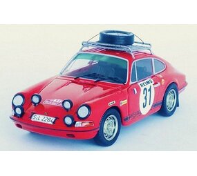 Porsche Porsche 911 S #31 Rally Monte Carlo 1969 + Roof Rack + Spare Wheel - 1:43 - Troféu Porsche Porsche 911 S #31 Rally Monte Carlo 1969 + Roof Rack + Spare Wheel - 1:43 - Troféu
