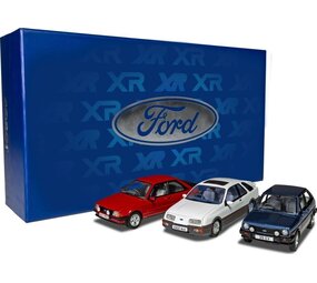 Ford Ford (SET 3x) XR Collection: Escort MKIII XR3i + Fiesta MKI XR2 + Sierra XR4i  - 1:43 - Vanguards Ford Ford (SET 3x) XR Collection: Escort MKIII XR3i + Fiesta MKI XR2 + Sierra XR4i  - 1:43 - Vanguards