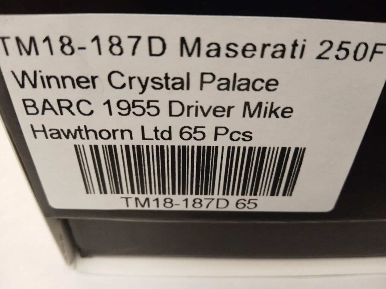Formule 1 Maserati 250 F #7 Winner Chrystal Palace Circuit (UK) 1955 - 1:18 - Tecnomodel Mythos