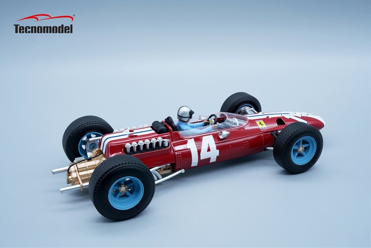 Formule 1 Ferrari 512 #14 GP USA 1965 + Driver - 1:18 - Tecnomodel Mythos Formule 1 Ferrari 512 #14 GP USA 1965 + Driver - 1:18 - Tecnomodel Mythos