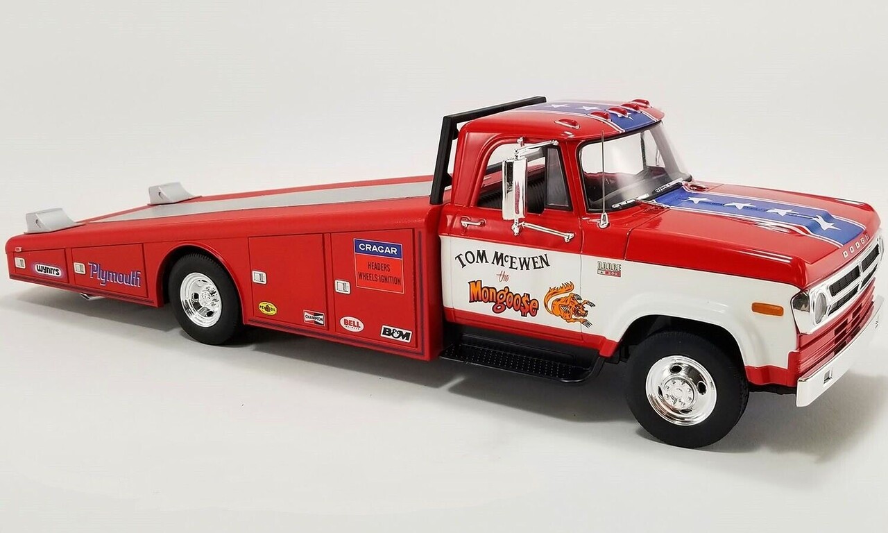 Dodge Dodge D-300 Ramp Truck Car Transporter 'Mongoose' 1970 - 1:18 - ACME