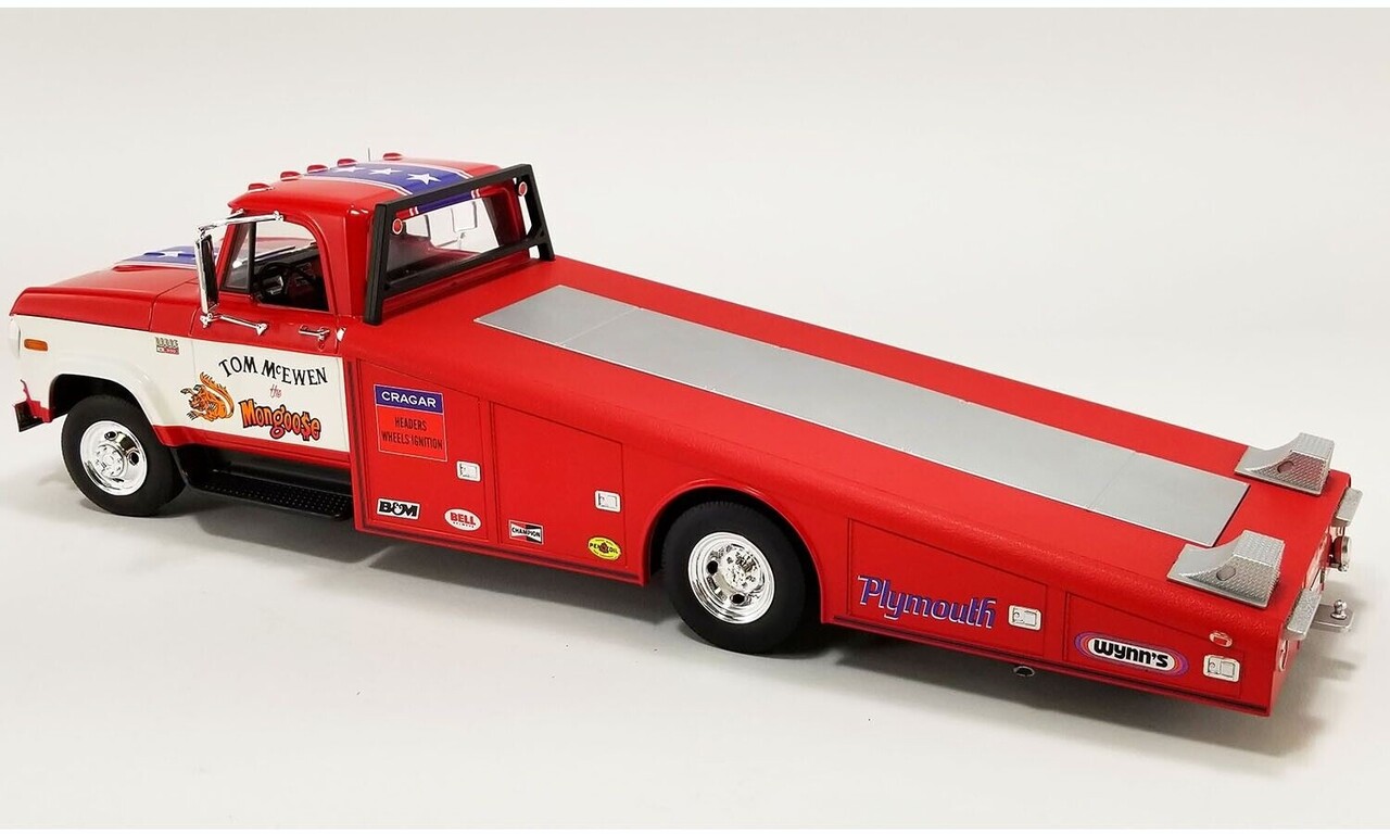 Dodge Dodge D-300 Ramp Truck Car Transporter 'Mongoose' 1970 - 1:18 - ACME