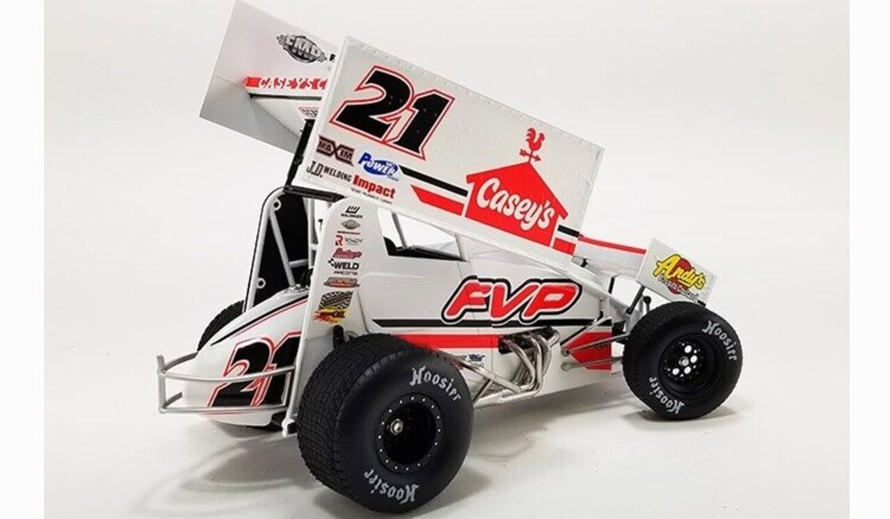Sprint Car Sprint Car #21 Brain Brown Casey's General Store Sprint Car 2022 - 1:18 - ACME Sprint Car Sprint Car #21 Brain Brown Casey's General Store Sprint Car 2022 - 1:18 - ACME