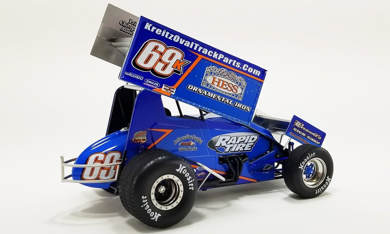 Sprint Car Sprint Car #69K Lance Dewease Shannauer Plumbing/ Hess Iron Sprint Car 2022 - 1:18 - ACME Sprint Car Sprint Car #69K Lance Dewease Shannauer Plumbing/ Hess Iron Sprint Car 2022 - 1:18 - ACME