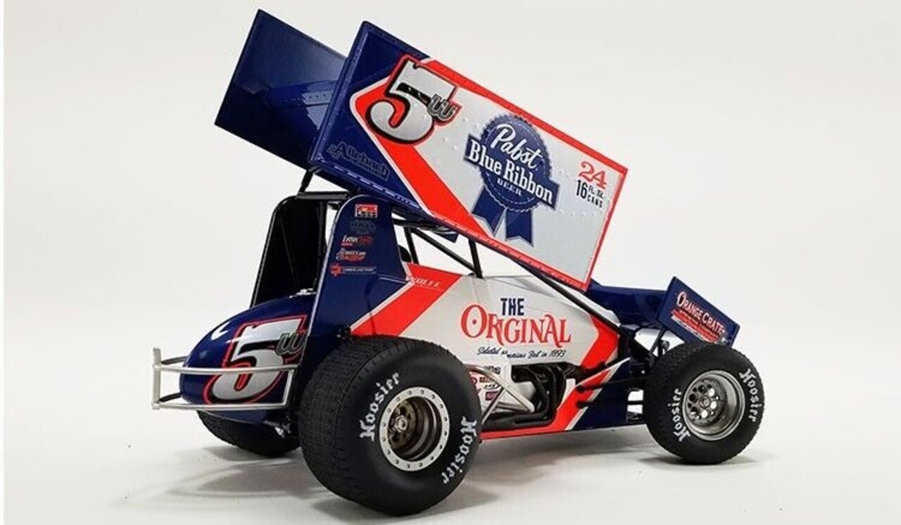 Sprint Car Sprint Car #5w Lucas Wolfe Pabst Blue Ribbon Sprint Car 2022 - 1:18 - ACME Sprint Car Sprint Car #5w Lucas Wolfe Pabst Blue Ribbon Sprint Car 2022 - 1:18 - ACME