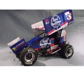 Sprint Car Sprint Car #5w Pabst Blue Ribbon Beer Lucas Wolfe 2021 - 1:18 - ACME Sprint Car Sprint Car #5w Pabst Blue Ribbon Beer Lucas Wolfe 2021 - 1:18 - ACME