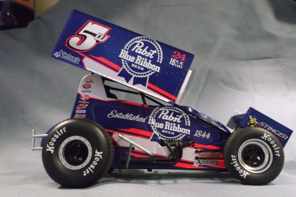 Sprint Car Sprint Car #5w Pabst Blue Ribbon Beer Lucas Wolfe 2021 - 1:18 - ACME Sprint Car Sprint Car #5w Pabst Blue Ribbon Beer Lucas Wolfe 2021 - 1:18 - ACME