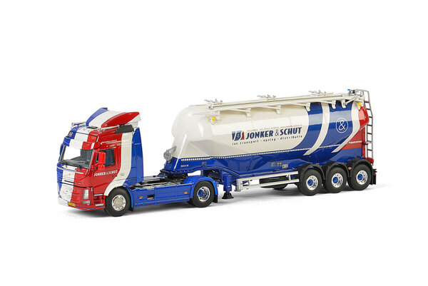 Volvo Volvo FM 4 Globetrotter 4x2 + Bulk Trailer 3 axle 'Jonker & Schut' - 1:50 - WSI Models Volvo Volvo FM 4 Globetrotter 4x2 + Bulk Trailer 3 axle 'Jonker & Schut' - 1:50 - WSI Models