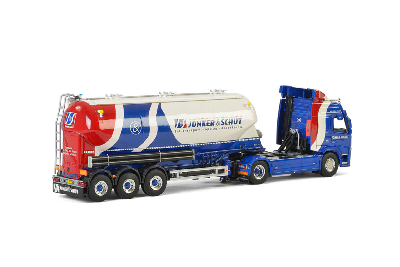 Volvo Volvo FM 4 Globetrotter 4x2 + Bulk Trailer 3 axle 'Jonker & Schut' - 1:50 - WSI Models Volvo Volvo FM 4 Globetrotter 4x2 + Bulk Trailer 3 axle 'Jonker & Schut' - 1:50 - WSI Models