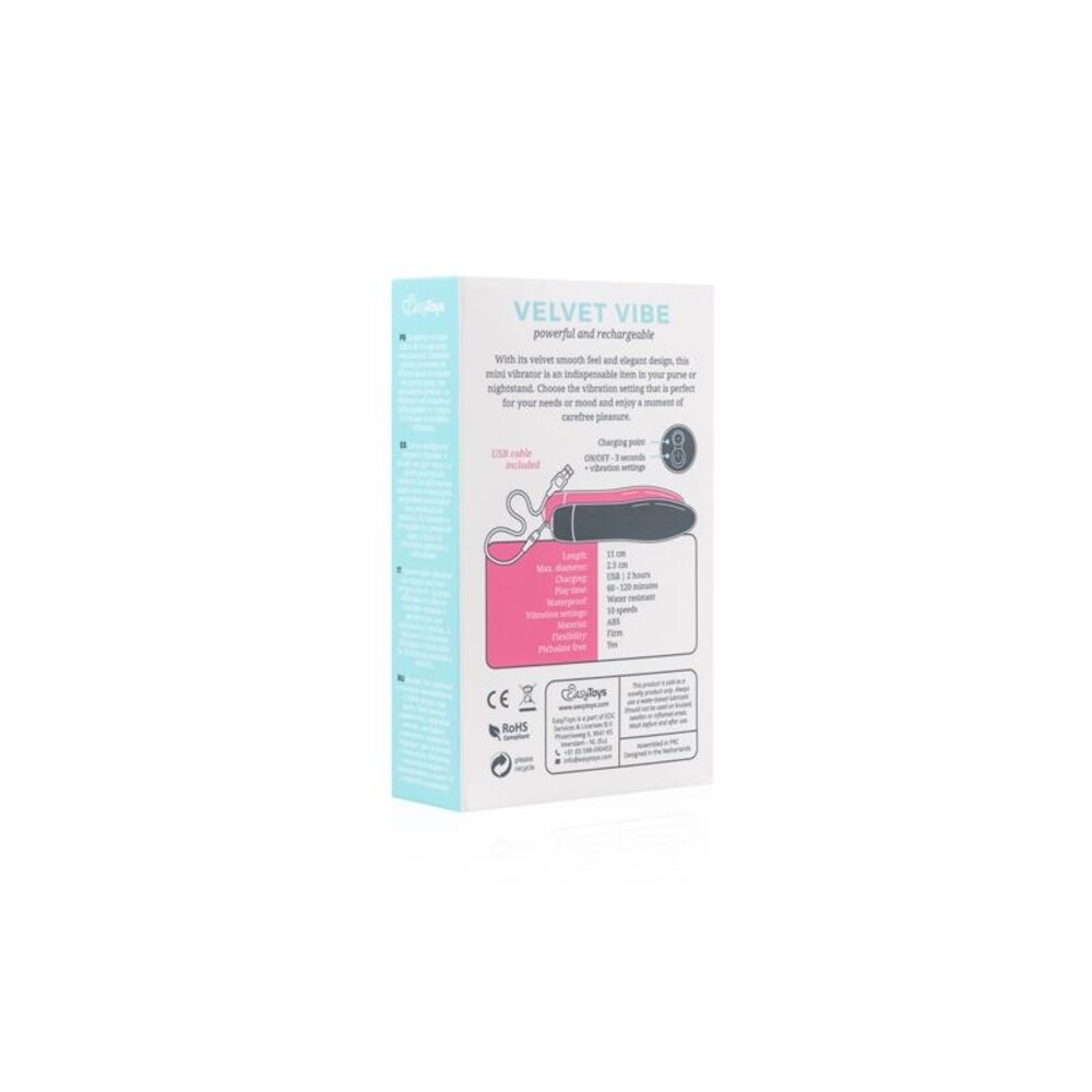 Easytoys Easytoys - Velvet Vibrator Bullet - Pink Easytoys Easytoys - Velvet Vibrator Bullet - Pink
