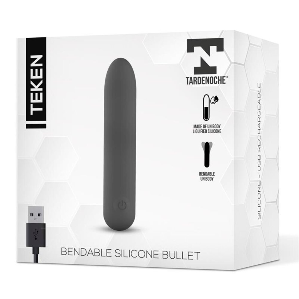 Tardenoche Tardenoche - Teken Bendable Bullet Silicone Vibrator - Magnetic USB Rechargeable